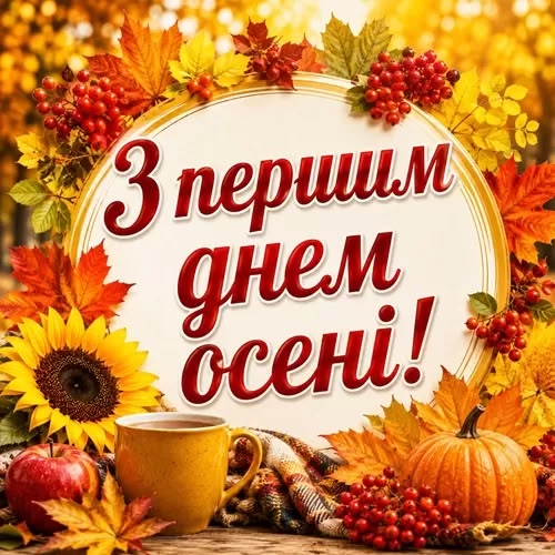 Привітання з першим днем осені: листівки українською, привітання в прозі та віршах