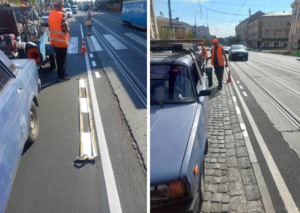 На Соборній у Вінниці вже коригують нову розмітку після першого тижня тестування